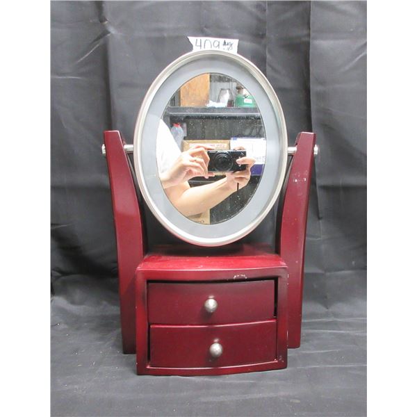 Gentleman's 2 side Shaving Mirror with 2 drawers