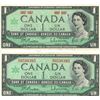 Image 1 : 2 1967 Uncirculated Bills