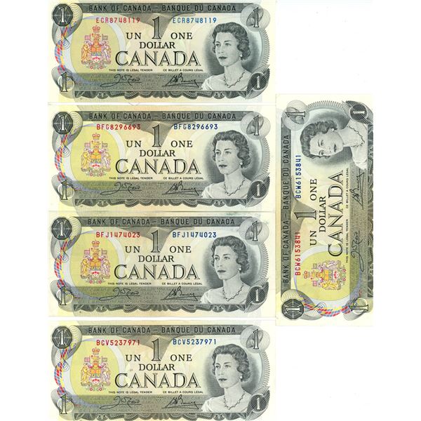5 1978 Uncirculated Bills