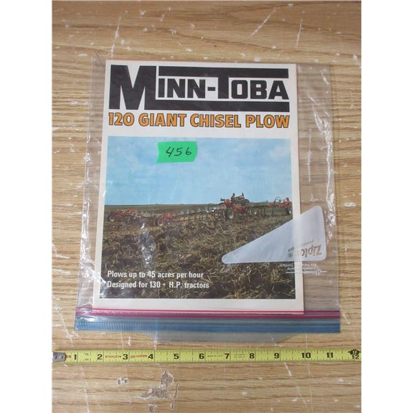 Minni-Toba Implements Chisel Plow, 706 Sprayer Brochure or Pamphlets