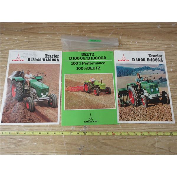 (3) Deutz Tractor Brochures