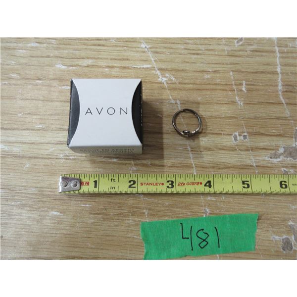 Sterling Sliver Diamond Accent Initial ''M'' Ring