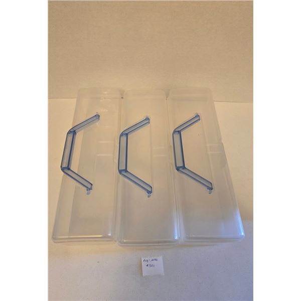Set of Three Plastic Storage Boxes