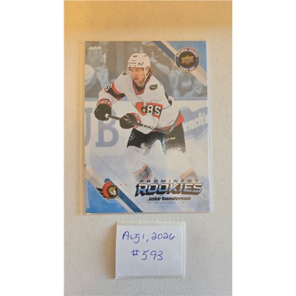 Jake Sanderson Prominent Rookies Card
