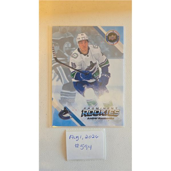 Andrei Kuzmenko Prominent Rookies Card