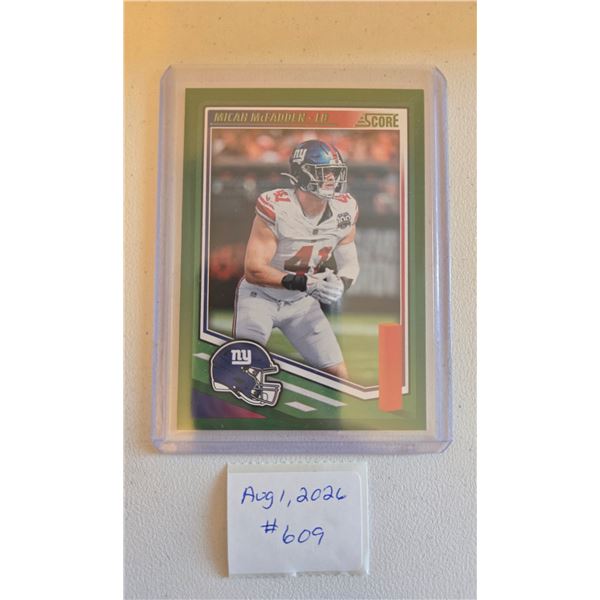 Micah McFadden Green Parallel Card