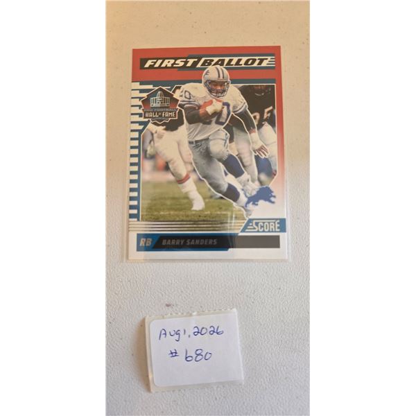 Barry Sanders Insert Card