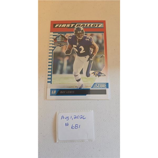 Ray Lewis Insert Card