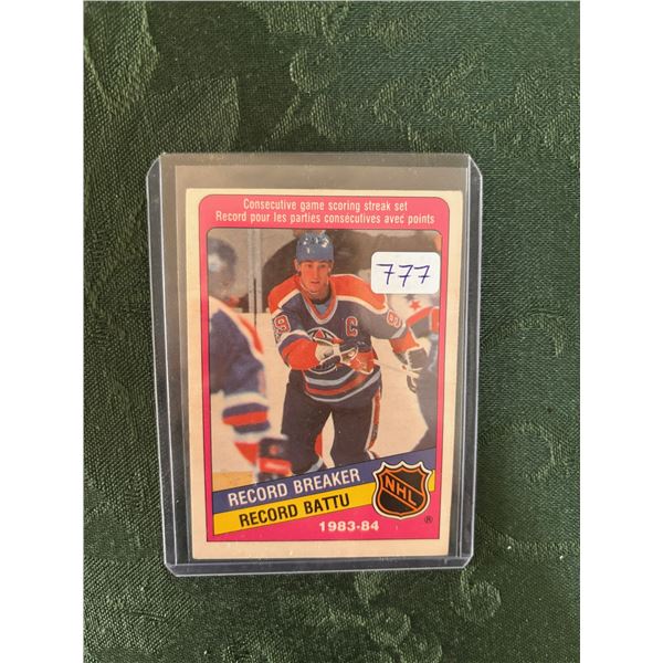 Wayne Gretzky - 1983-84 Record Breaker - Hockey Card