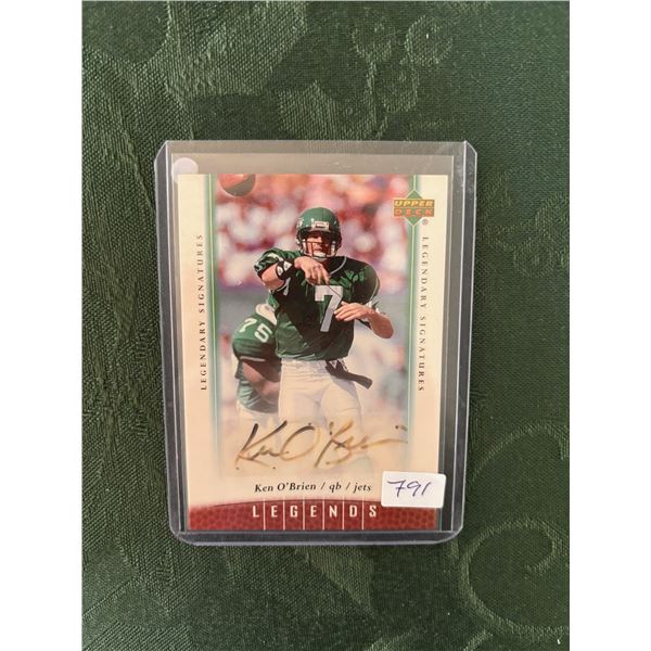 Ken O'Brien - Autographed NFL Football Card