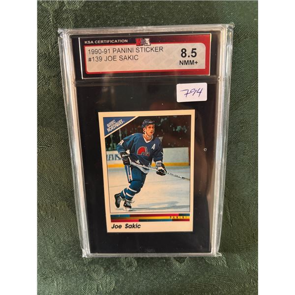1990-91 Joe Sakic - OPC Sticker - Graded Near Mint/Mint