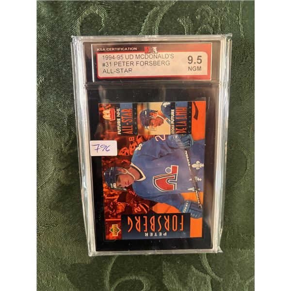 1994-95 Peter Forsberg - McDonalds - Graded Near Gem Mint