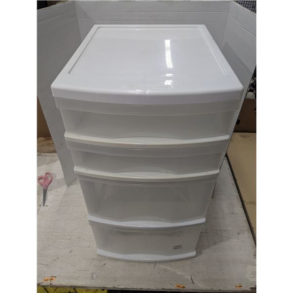 Plastic drawer set, 4 drawers, 16x13x25 
