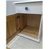 Image 2 : Wooden end table/cabinet with one drawers, 16x16x21.5"