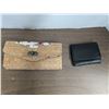 Image 1 : Mens black leather wallet and Ladies bamboo wallet