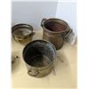 Image 2 : Vintage brass and copper pots and kettle