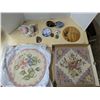 Image 1 : Decor, painted rocks, stone eggs, hand hooked seat covers,