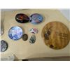 Image 2 : Decor, painted rocks, stone eggs, hand hooked seat covers,