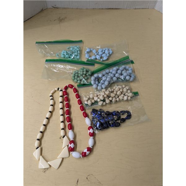 Jewellery, beaded necklaces