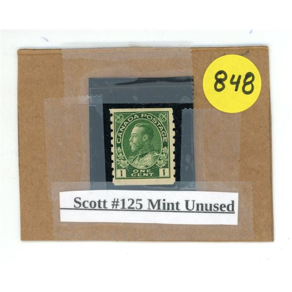 Canada Stamp Scott #125 Mint Unused