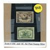 Image 1 : Canada Stamp - Scott #194 and 6C Air Post Stamp Mint