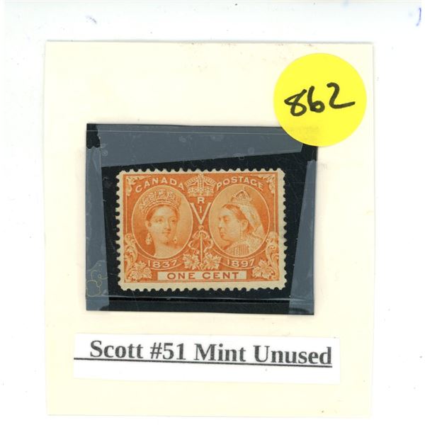 Canada Stamp - Scott #51 Mint Unused