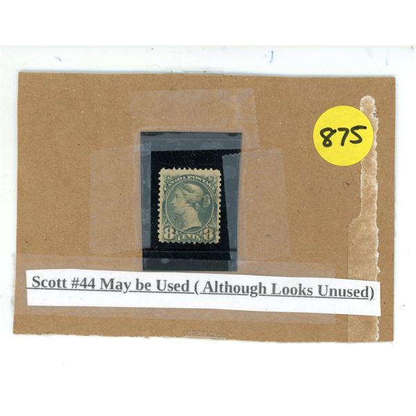 Canada Stamp - Scott #44 May be Used (Although Looks Unused)