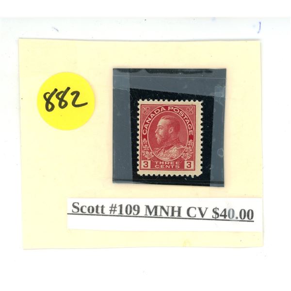 Canada Stamp - Scott #109 MNH CV $40.00