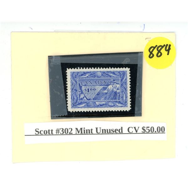 Canada Stamp - Scott #302 Mint Unused CV $50.00