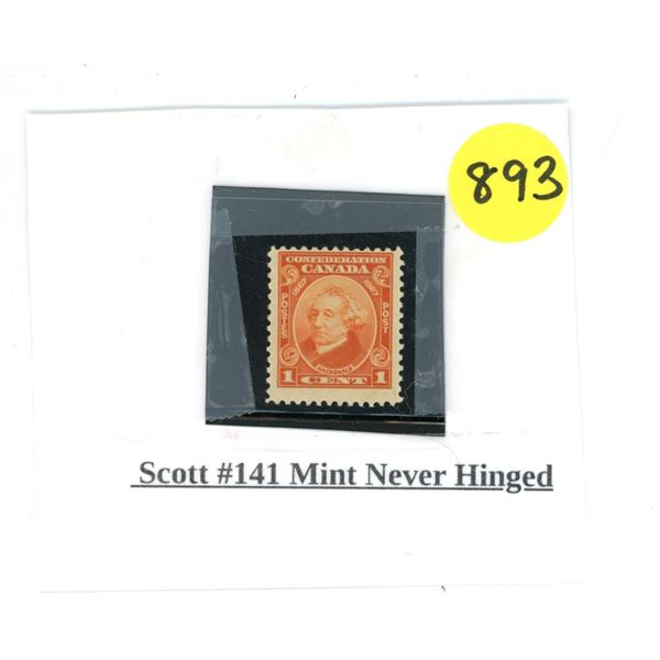 Canada Stamp - Scott #141 Mint Never Hinged
