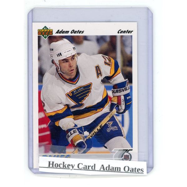 1991/92 NHL Upper Deck #252 Adam Oates Hockey Card