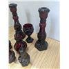 Image 2 : Red glass tableware set