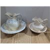 Image 1 : 2 vintage clay wash basins with jugs