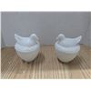 Image 1 : 2 vintage avion nesting hen dishes