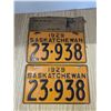 Image 1 : 1929 Sask license plates, matching pair, with original packaging