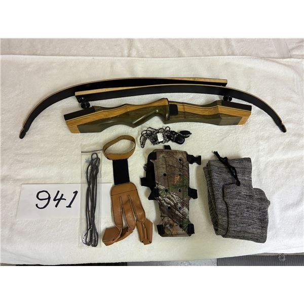 Take Down Recurve 62” 45lb Bow, String, Arm Guard, etc.