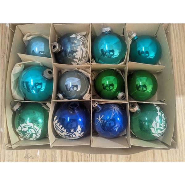Vintage glass X-mas ornaments