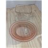 Image 3 : Pink depression style glass dishes