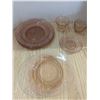 Image 1 : Vintage pink depression glass plates