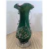 Image 3 : 2 colored glass sculpted vases