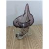 Image 3 : 2 pices art glass. Murano style ashtray and cornucopia vase