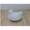 Image 1 : Vintage white glass nesting hen dish