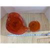 Image 3 : 2 orange blown glass shells