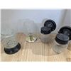 Image 1 : 4 vintage glass light fixtures