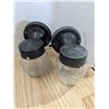 Image 3 : 4 vintage glass light fixtures