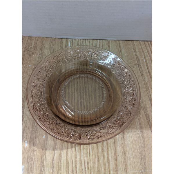 Pink reproduction depression glass dishes