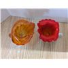 Image 3 : 2 blown glass cornucopia vases