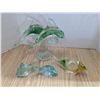 Image 1 : 4 glass sculptures, dolphin and fish