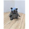 Image 3 : 2 colored glass sculptures, bear and owl