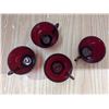 Image 2 : 4 redglass teac cups